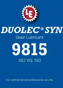 Duolec Syn Gear Lubricant 9815 product label