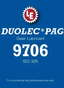 Duolec PAG Gear Lubricant 9706 product label