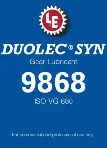 Duolec Syn Gear Lubricant 9868 product label