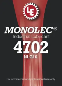 Monolec Industrial Lubricant 4702 label with product details