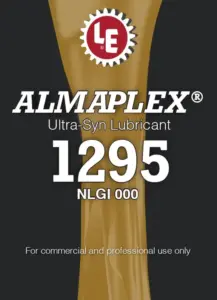 Almaplex Ultra Syn Lubricant 1295 label with product details and branding