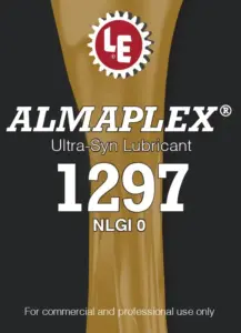 Almaplex Ultra Syn Lubricant 1297 label with product details and branding