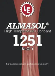 Almasol High Temperature Lubricant 1251 label with product information