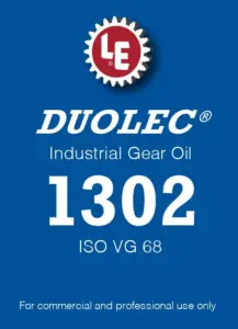 Duolec Industrial Gear Oil 1302 product label