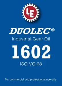 Duolec Industrial Gear Oil 1602 product label