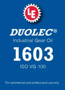 Duolec Industrial Gear Oil 1603 product label