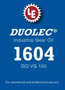Duolec Industrial Gear Oil 1604 product label