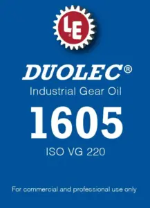 Duolec Industrial Gear Oil 1605 product label