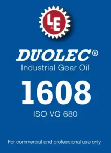 Duolec Industrial Gear Oil 1608 product label
