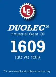 Duolec Industrial Gear Oil 1609 product label