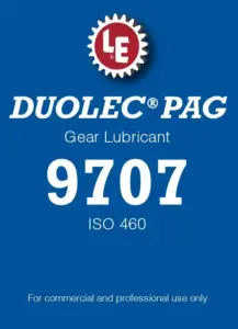 Duolec PAG Gear Lubricant 9707 product label