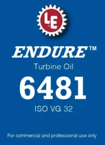 Endure Turbine Oil 6481 product label