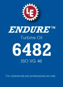 Endure Turbine Oil 6482 product label