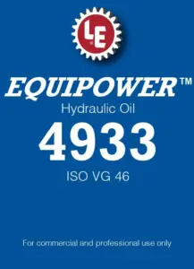 Equipower Hydraulic Oil 4933 product label