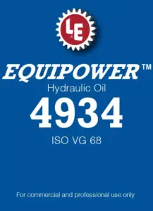 Equipower Hydraulic Oil 4934 product label