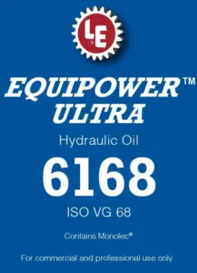 Equipower Ultra Hydraulic Oil 6168 product label