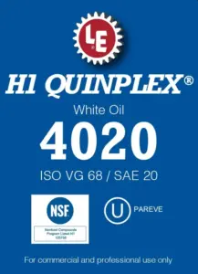 H1 Quinplex White Oil 4020 product label