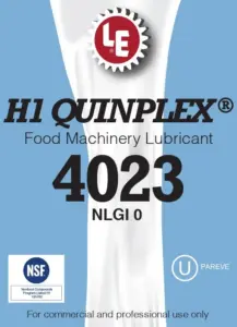 H1 Quinplex Food Machinery Lubricant 4023 label with product details