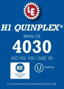 H1 Quinplex White Oil 4030 product label