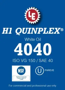 H1 Quinplex White Oil 4040 product label