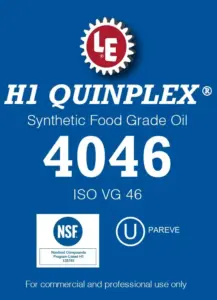 H1 Quinplex Synthetic Food Grade Oil 4046 product label