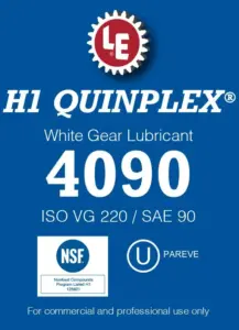 H1 Quinplex White Gear Lubricant 4090 product label