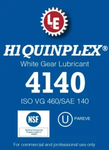 H1 Quinplex White Gear Lubricant 4140 product label