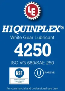 H1 Quinplex White Gear Lubricant 4250 product label