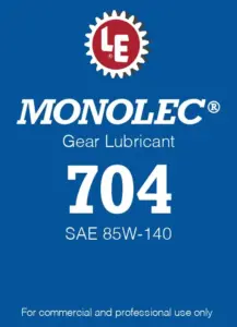 Monolec Gear Lubricant 704 product label
