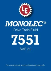 Monolec Drive Train Fluid 7551 product label