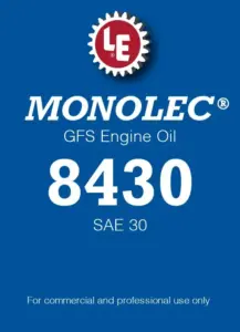 Monolec GFS Engine Oil 8430 product label