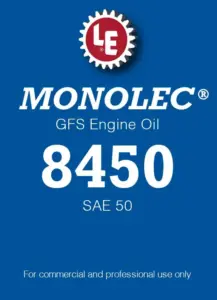Monolec GFS Engine Oil 8450 product label