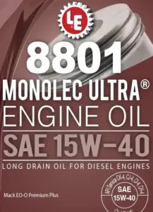 Monolec Ultra Engine Oil 8801 product label