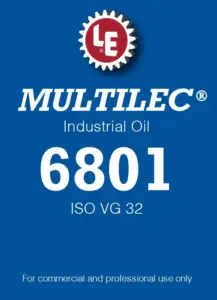 Multilec Industrial Oil 6801 product label