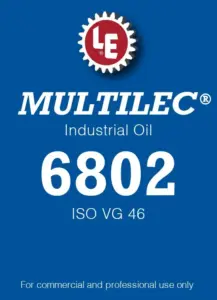 Multilec Industrial Oil 6802 product label