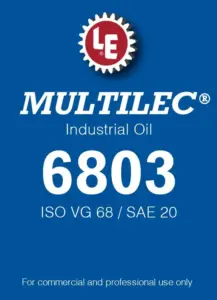 Multilec Industrial Oil 6803 product label