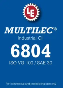 Multilec Industrial Oil 6804 product label