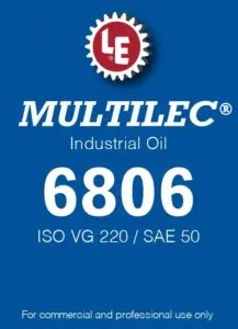 Multilec Industrial Oil 6806 product label