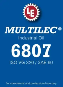 Multilec Industrial Oil 6807 product label
