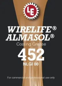 Wirelife Almasol Coating Grease 452 label with product details