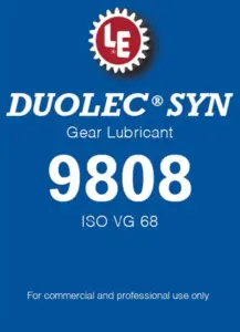 Duolec Syn Gear Lubricant 9808 product label