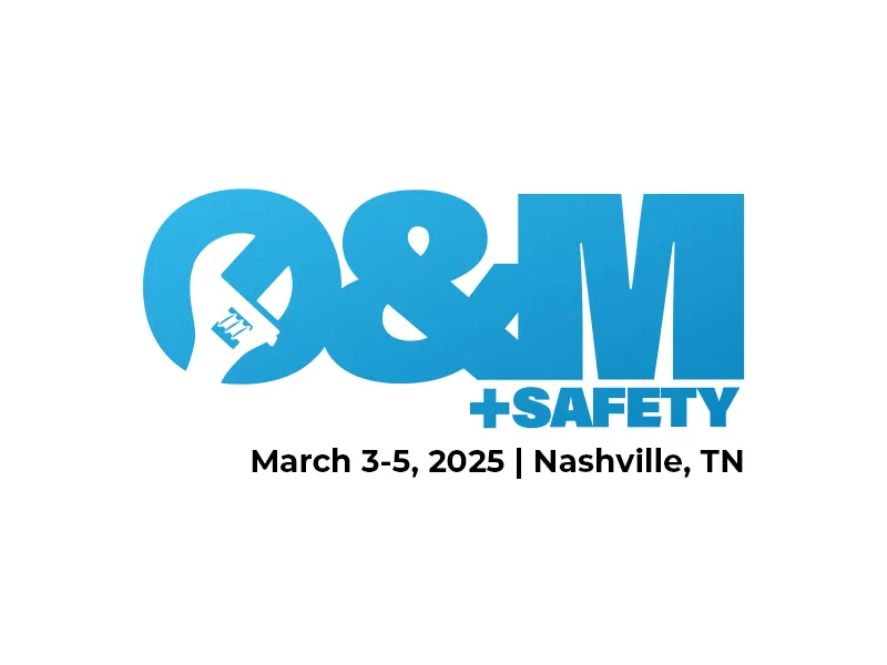 O&M + Safety Conference logo with event details: March 3–5, 2025 | Nashville, TN