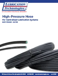 PDF cover showing high-pressure hose for centralized lubrication systems