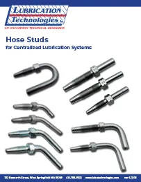 PDF cover showing hose studs for centralized lubrication systems
