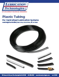PDF cover showing plastic tubing for centralized lubrication systems
