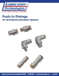 PDF cover showing push-in fittings for centralized lubrication systems
