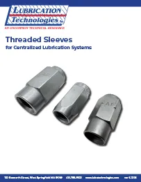 PDF cover showing threaded sleeves for centralized lubrication systems