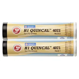 Tubes of H1 Quincal Syn FG 4071 and 4072 Grease representing the product family.