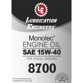Monolec Engine Oil 8700 product label