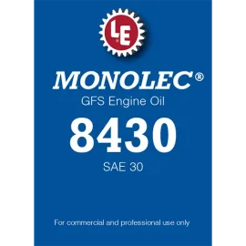 Monolec GFS Engine Oil 8430 product label